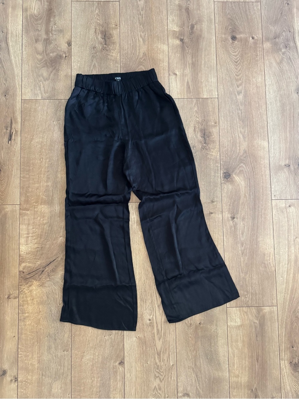New J. Crew Black Satin Pants